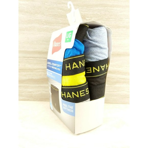 Hanes Wicking Cool Comfort Tagless Boxer Briefs Boys L (14-16) Pack of 6 - Picture 2 of 4